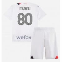 Camisa de time de futebol AC Milan Yunus Musah #80 Replicas 2º Equipamento Infantil 2023-24 Manga Curta (+ Calças curtas)